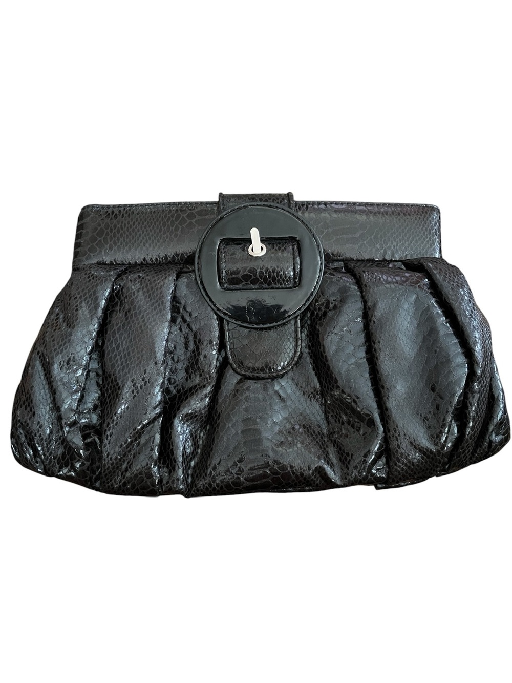 White House Black Market Faux Snakeskin Clutch